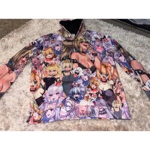 Neko Girl Anime Hoodie size L